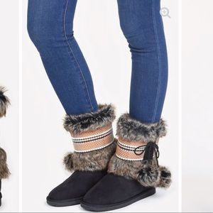 NEW! JustFab Fort Good Hope Fuzzie Boots Size 11